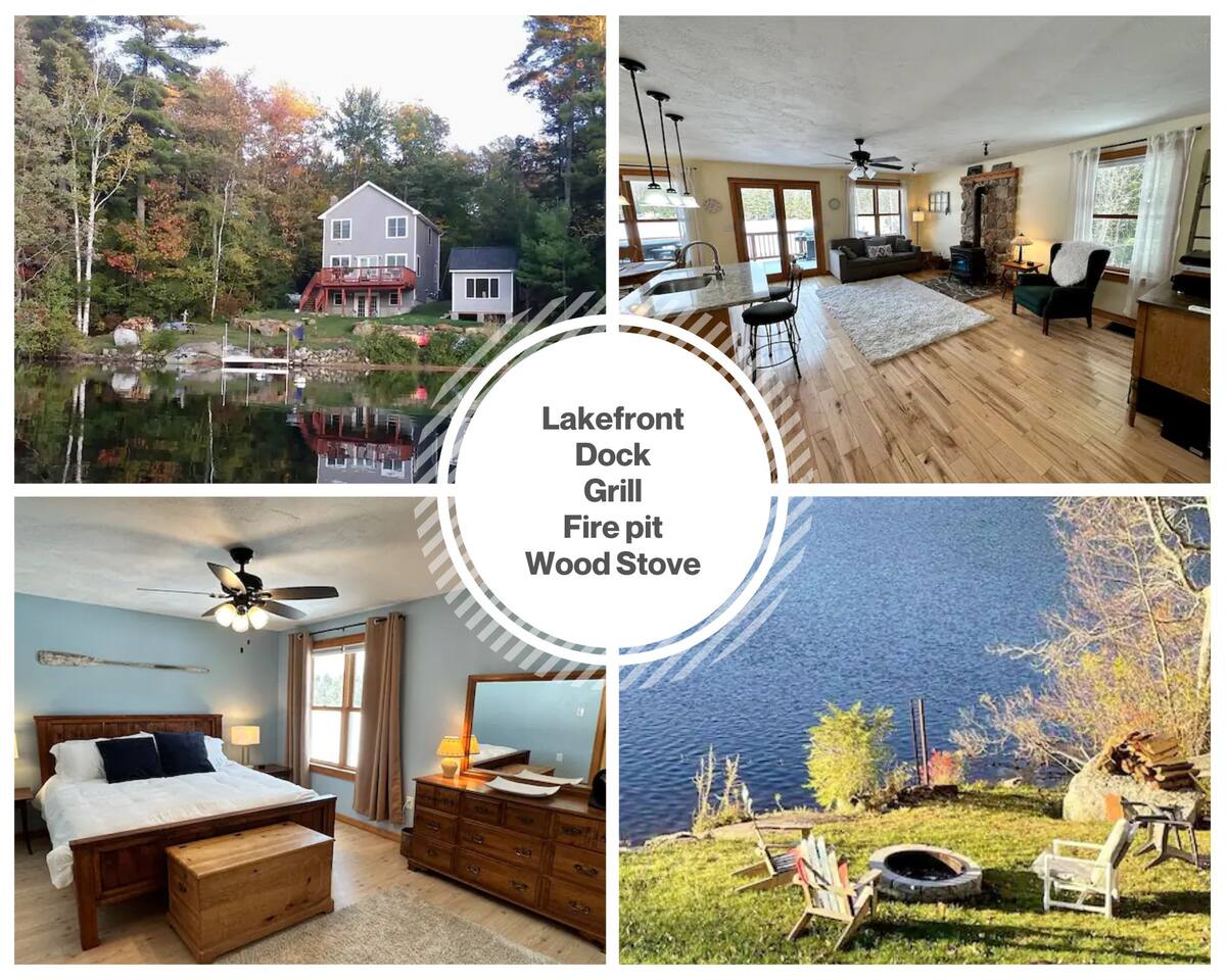 Epsom Lakefrnt Escape~Dock~Grill~Firepit-Woodstove — Epsom — vacation rental