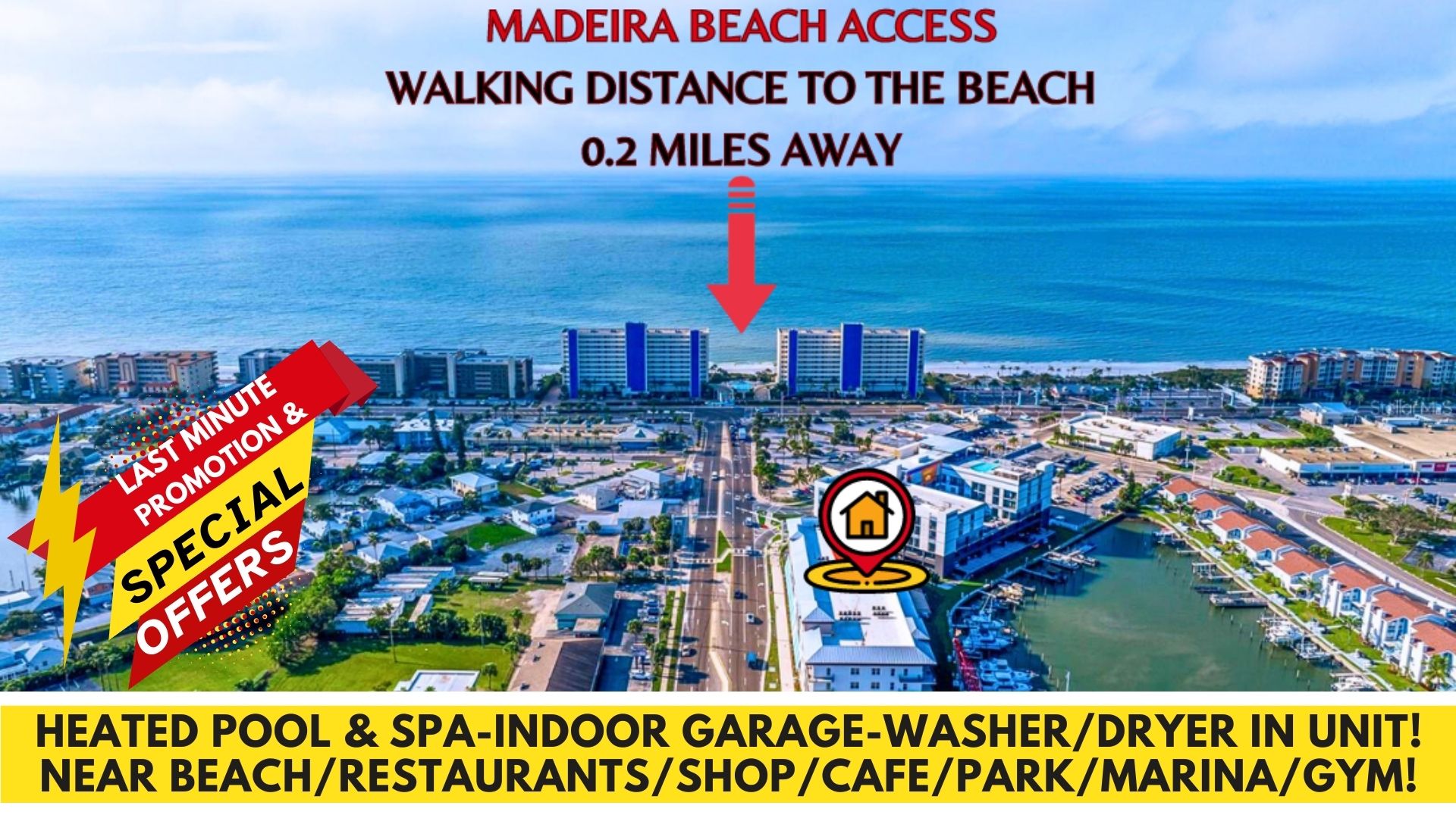!LAST MINUTE PROMOTION!HEATED POOL&SPA-BRAND NEW-CONDO-WALK TO BEACH/SHOPS/CAFES — Madeira Beach — vacation rental
