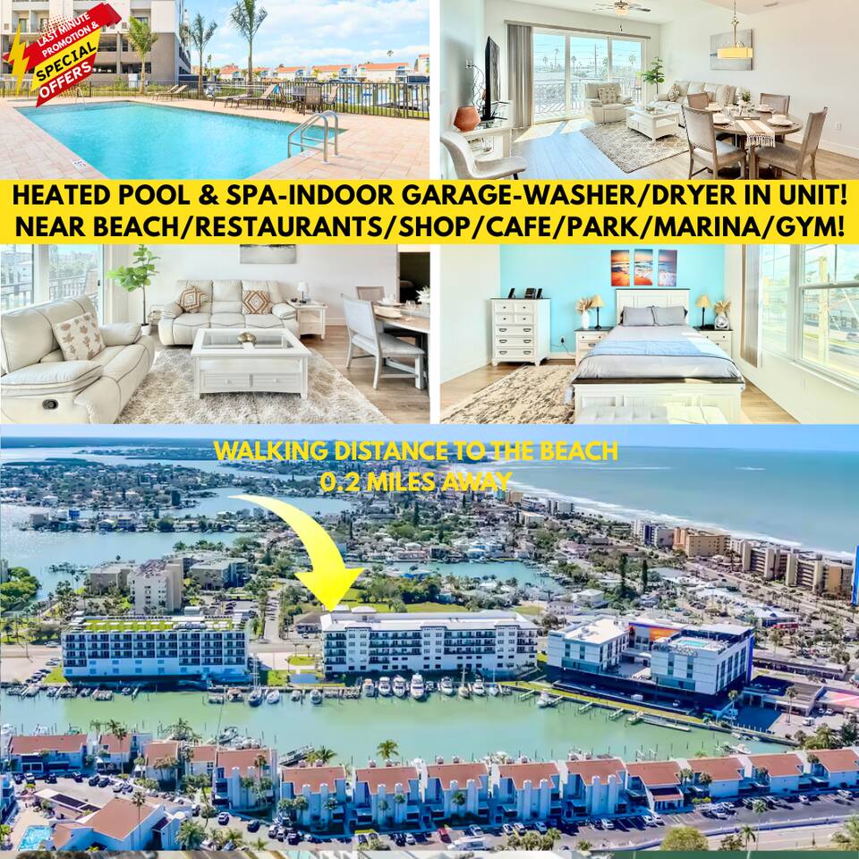 !LAST MINUTE PROMOTION!HEATED POOL&SPA-BRAND NEW-CONDO-WALK TO BEACH/SHOPS/CAFES