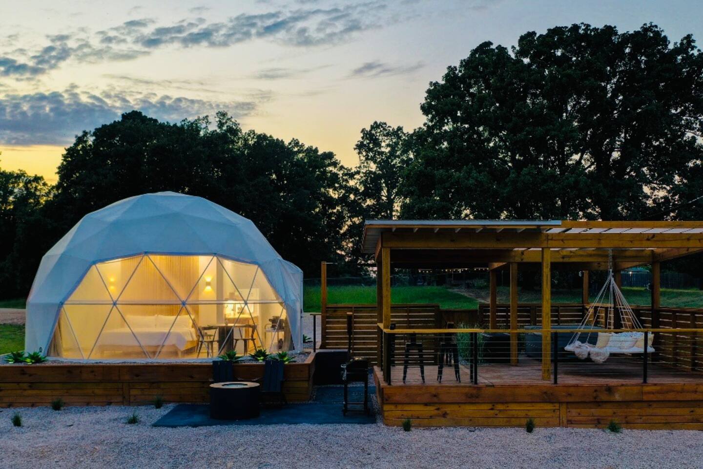 Luxury Glamping Dome “Sol” in Countryside w/HotTub — Pearcy — vacation rental