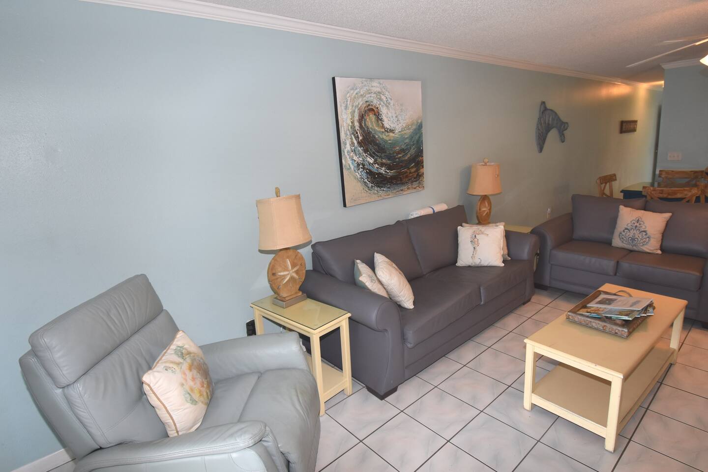 Whispering Seas 108- Oceanfront 2Br/2Bath with pool access. Ground floor with beach view- Sleeps 8.