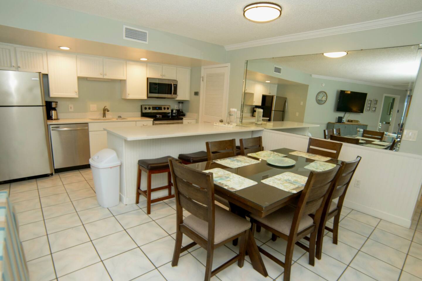 Whispering Seas 107- Oceanfront 2Br/2Bath with pool access.  Ground floor with beach view-  Sleeps 8.
