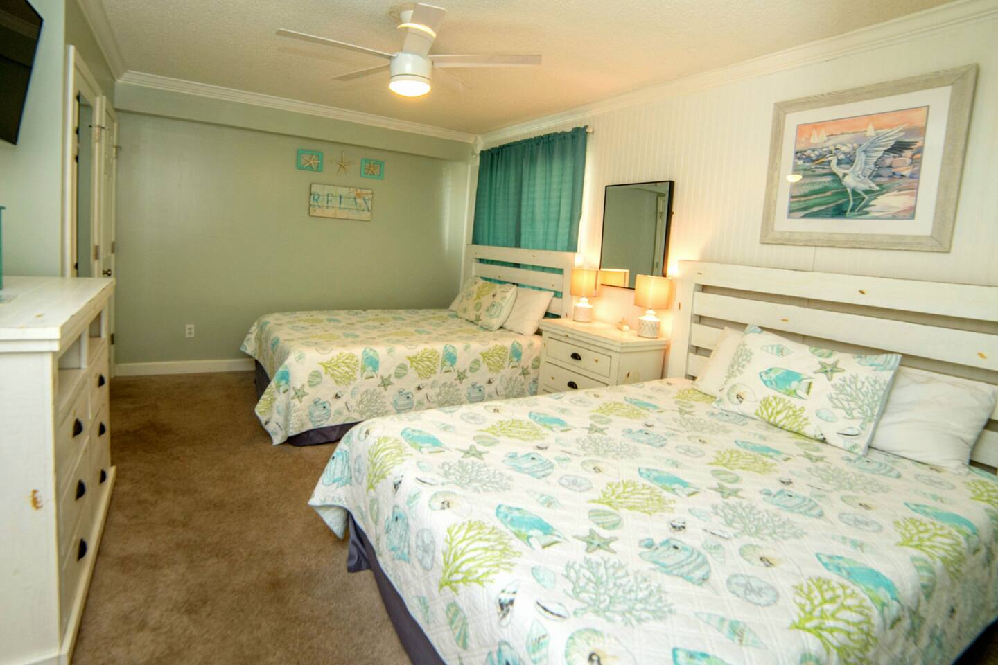 Whispering Seas 107- Oceanfront 2Br/2Bath with pool access.  Ground floor with beach view-  Sleeps 8.