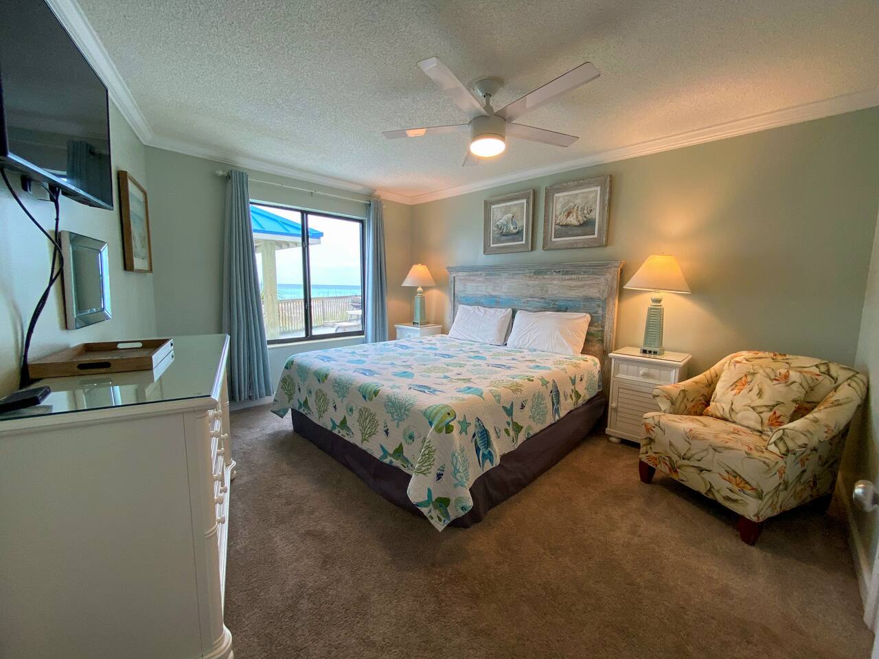 Whispering Seas 107- Oceanfront 2Br/2Bath with pool access.  Ground floor with beach view-  Sleeps 8.