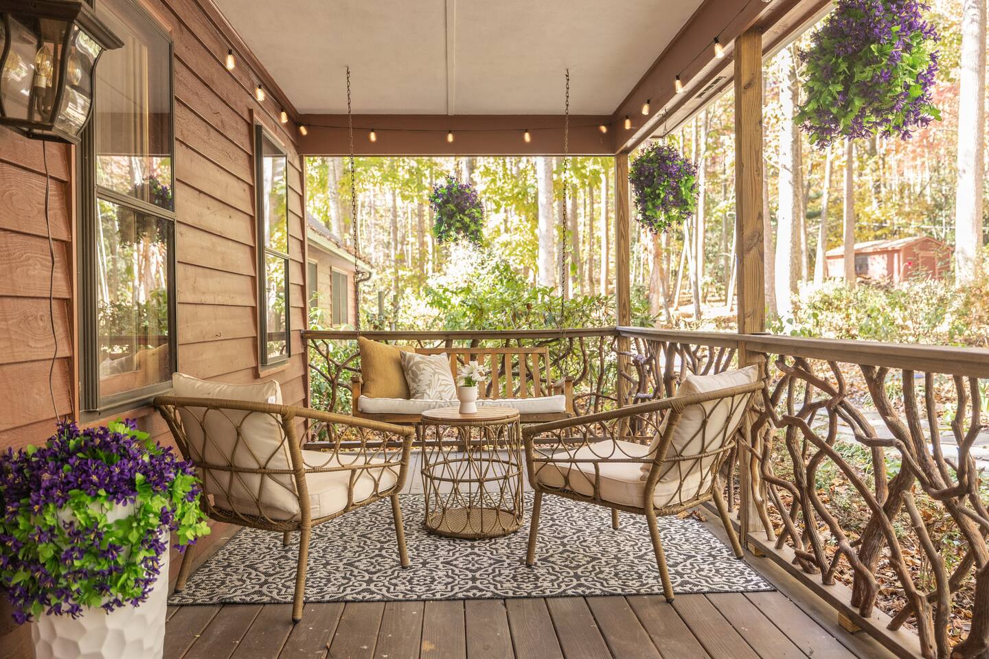 Elegant Forest Hideaway | 2 Homes+Hot Tub+Firepit