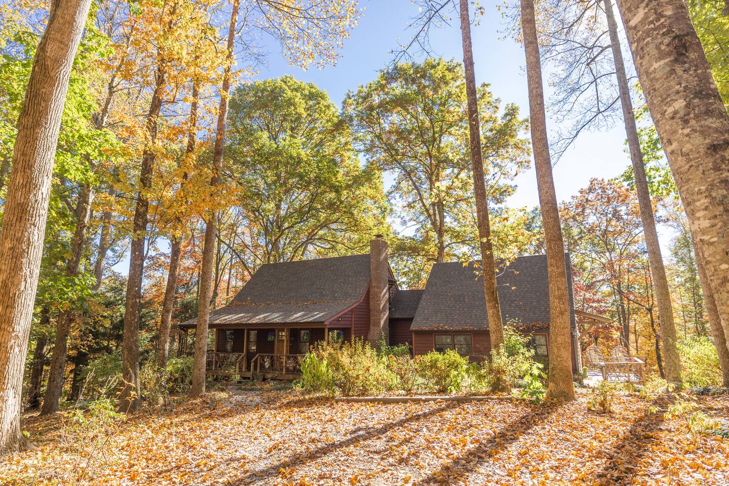 Elegant Forest Hideaway | 2 Homes+Hot Tub+Firepit