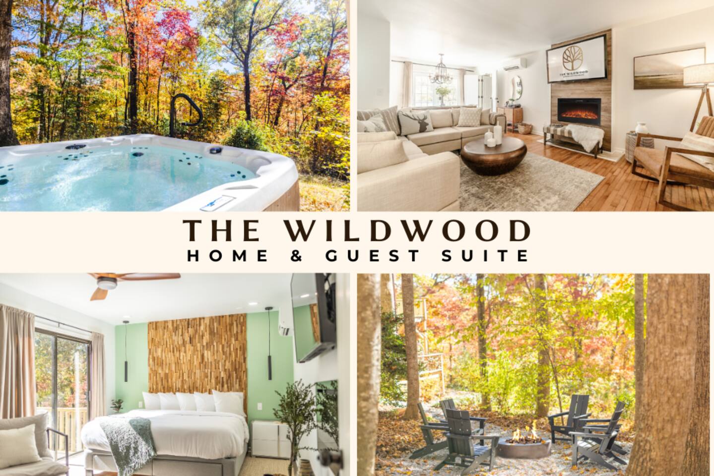 Elegant Forest Hideaway | 2 Homes+Hot Tub+Firepit — Hendersonville — vacation rental