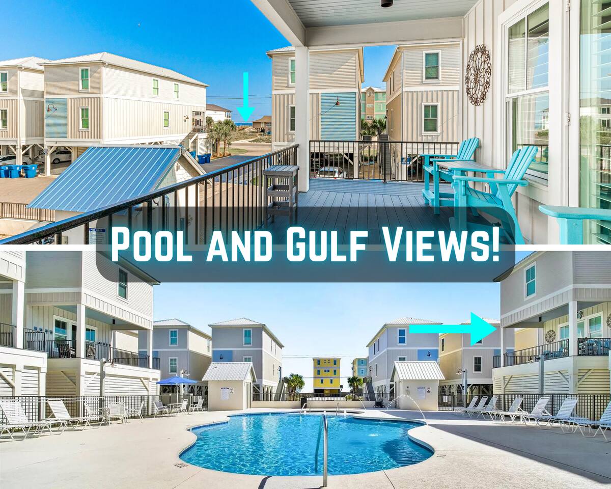 "A Beachin' Good Time" | Steps To Beach*Gulf Views*Pool*Lagoon*Fishing Pier*4BR*Sleeps 12*West Side Cottages