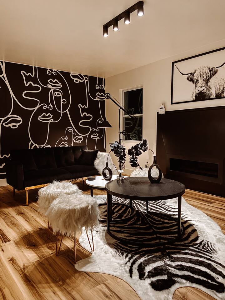 Black and White Cabin on Tranquil Three Acres