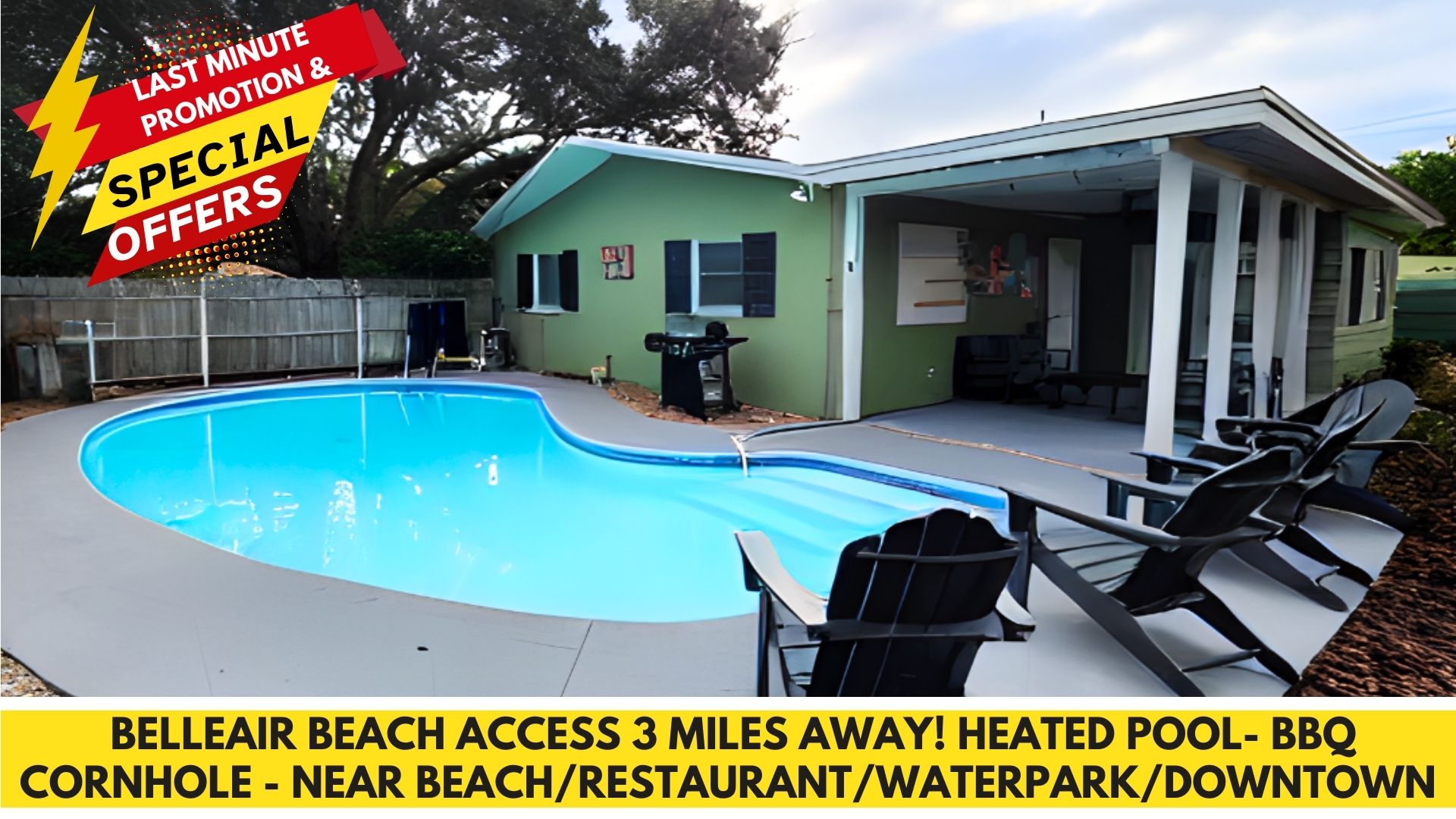 HEATED POOL-BBQ-CORNHOLE GAME-NEAR BEACH/WATER PARK/DOWNTOWN/LAKE/PINELLAS TRAIL — Largo — vacation rental