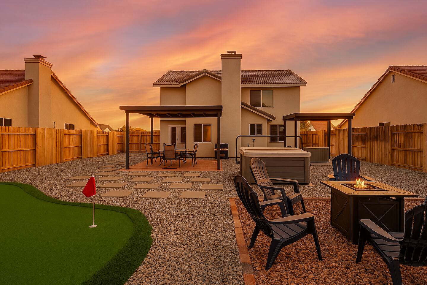 Indio Getaway | Hot Tub, BBQ & Putting Green