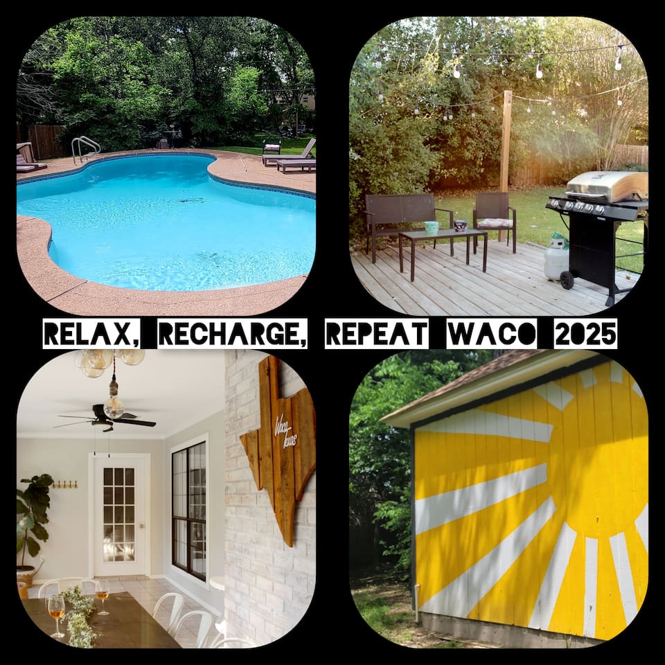 Texas Sunshine Oasis | 10 min to WACO | Spa Pets