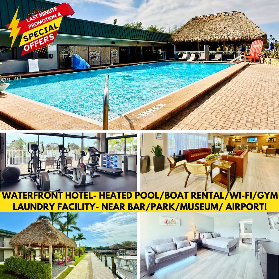!WATER FRONT HOTEL-POOL/GYM/BOAT RENTALS/WI-FI/RESTAURANT!