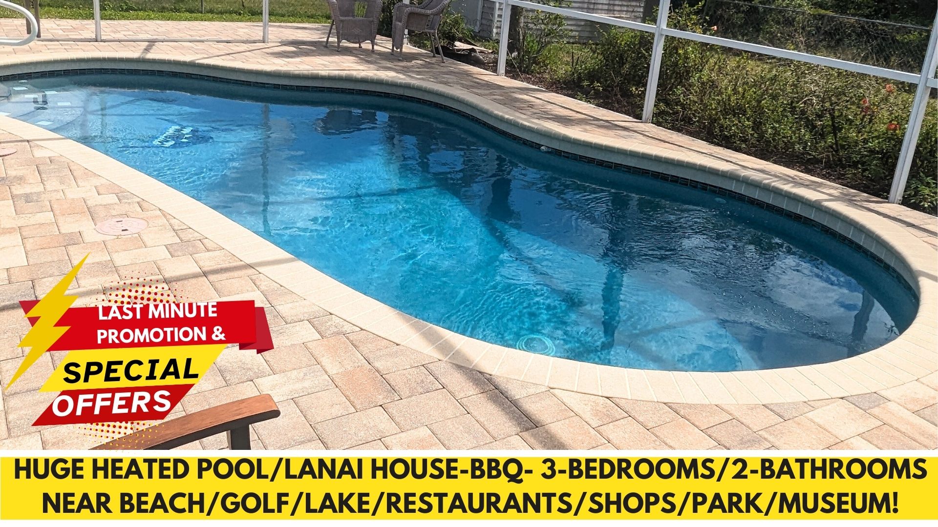 !HUGE POOL/LANAI-BBQ-WASHER/DRYER-NEAR RIVER/BEACH/GOLF/PARKS/SHOPS/RESTAURANTS! — Port Charlotte — vacation rental
