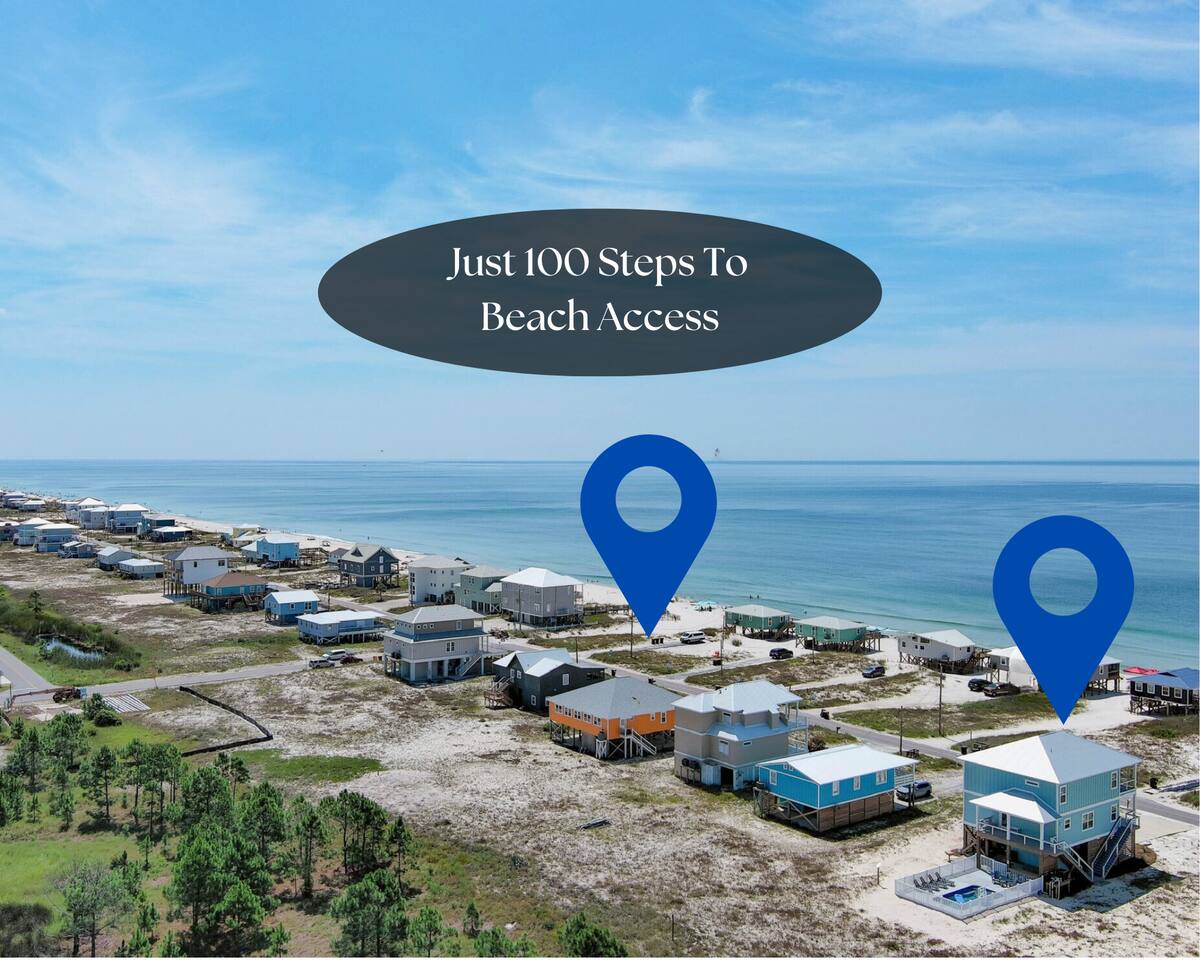 "On Beach Time" | Luxury "Almost Beachfront" Home, Panoramic Gulf Views, Private Heated Pool