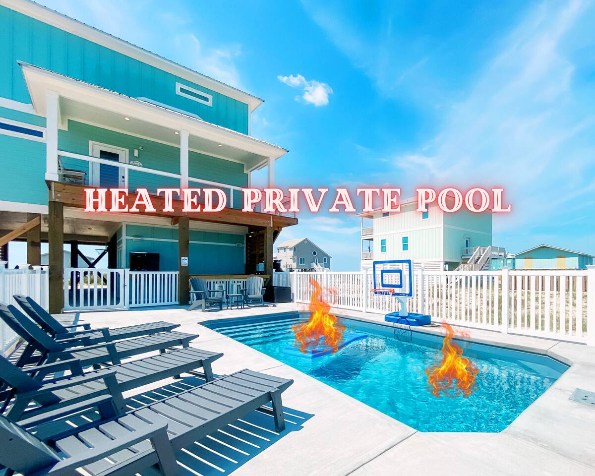 "On Beach Time" | Luxury "Almost Beachfront" Home, Panoramic Gulf Views, Private Heated Pool