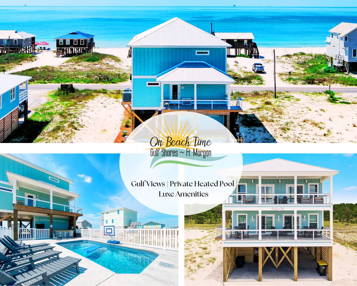 "On Beach Time" | Luxury "Almost Beachfront" Home, Panoramic Gulf Views, Private Heated Pool — Gulf Shores — vacation rental