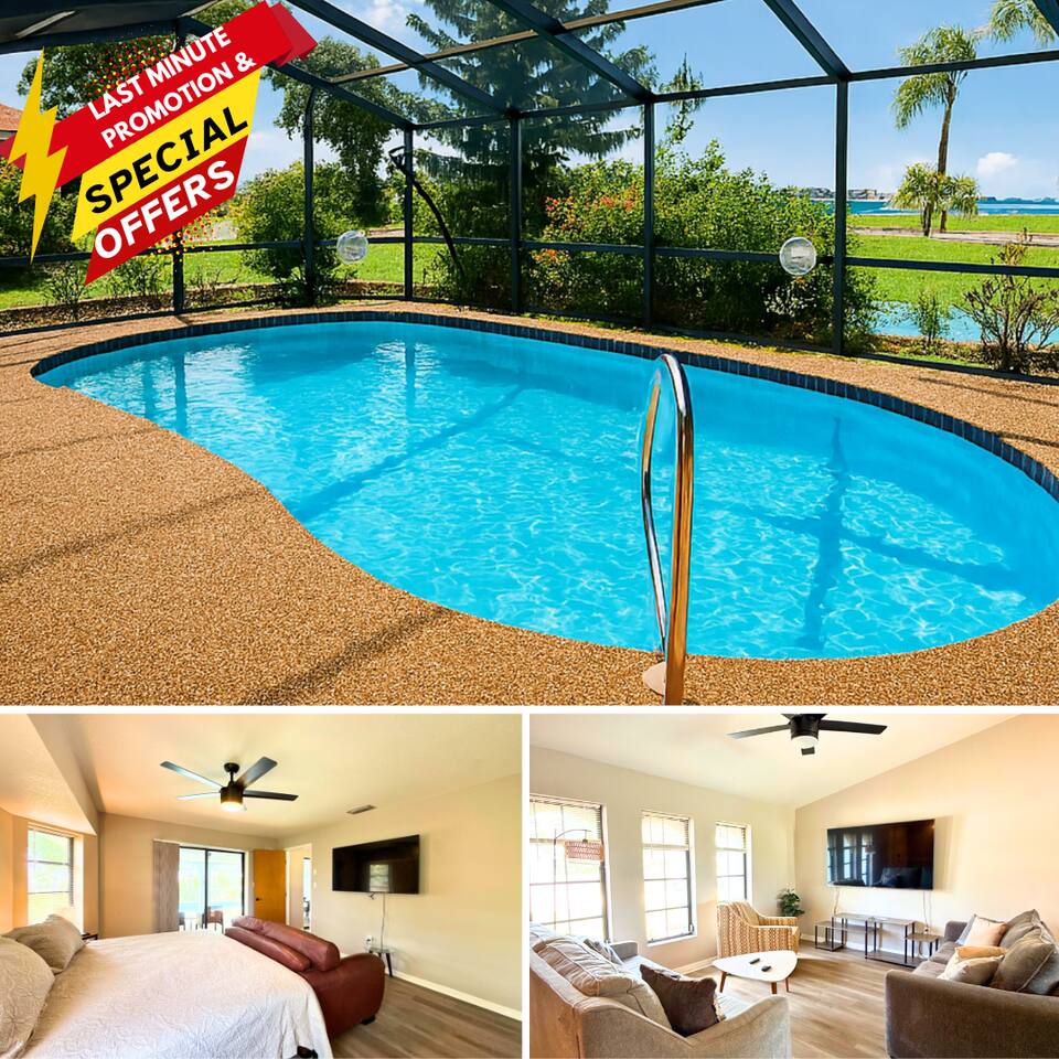 !HEATED POOL/LANAI-BBQ-CANAL WATERFRONT-NEAR BEACH/GOLF/PARK/TENNIS/RESTAURANTS!