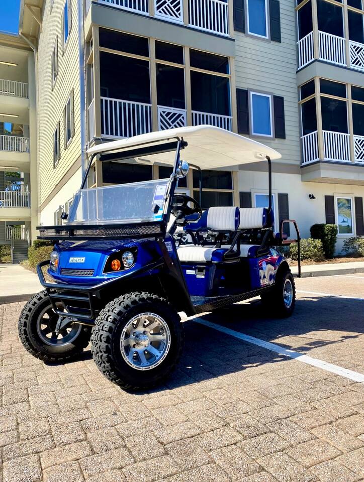 New List 3BR/2BA Golf Cart with Beach Essentials
