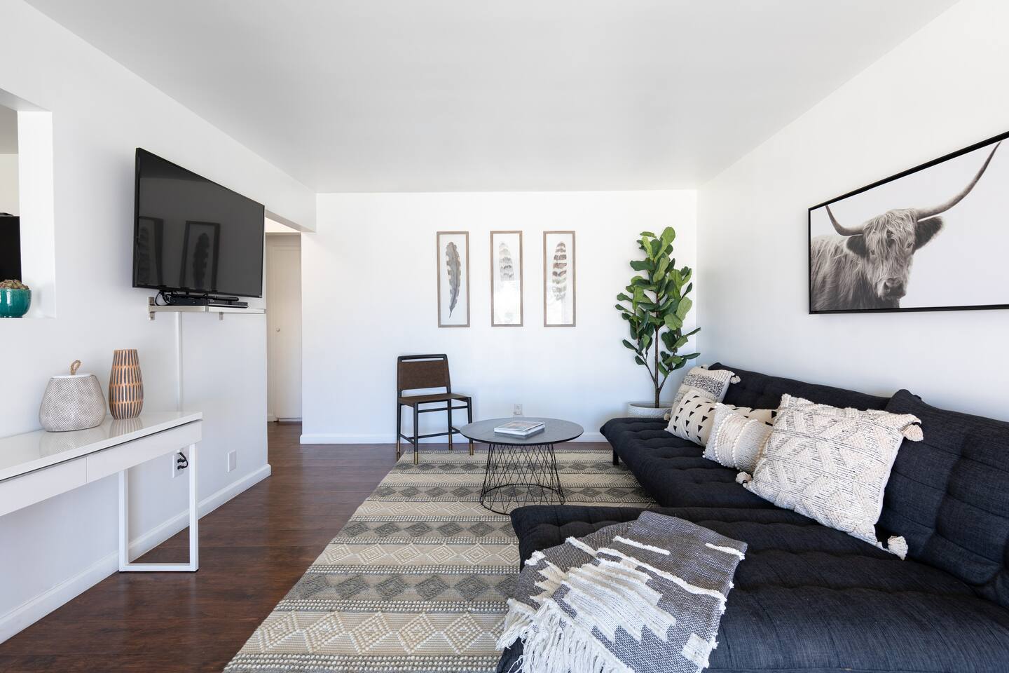 Warm Boho Edge- Chic Black & White Design