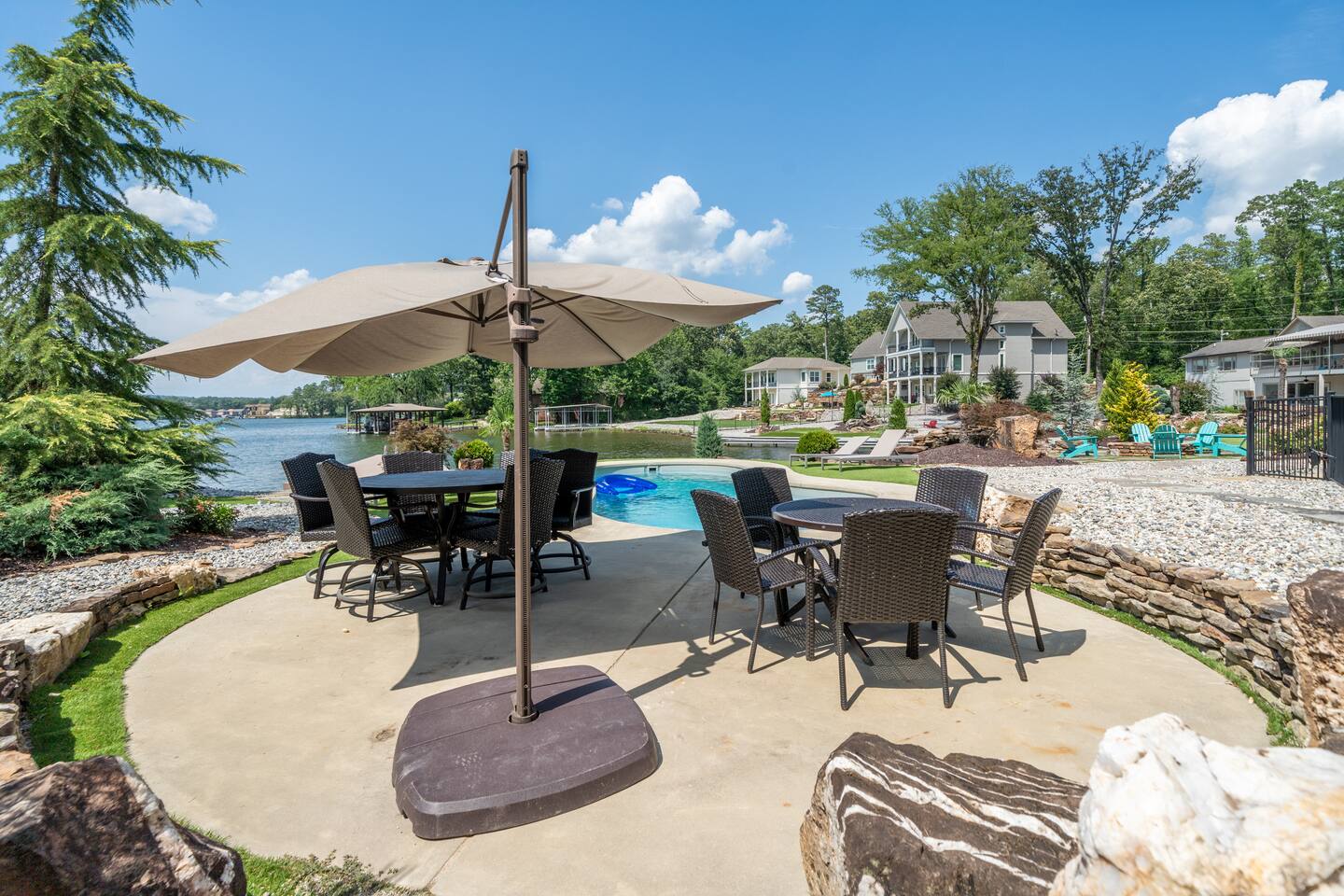 "Oasis at Bayshore" | Luxury Lakefront Views*Private Pool*Hot Tub*Boat Dock