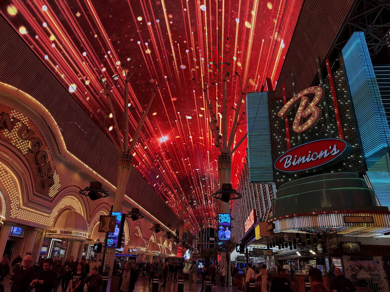 The Fremont Street Experience — the original Vegas, lit up at night