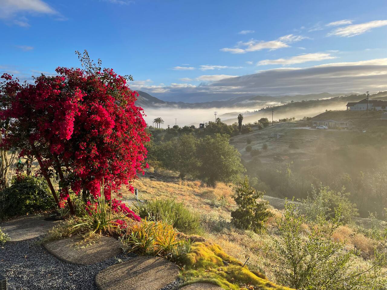 Canyon overlook into the Santa Margarita River from Fallbrook estate