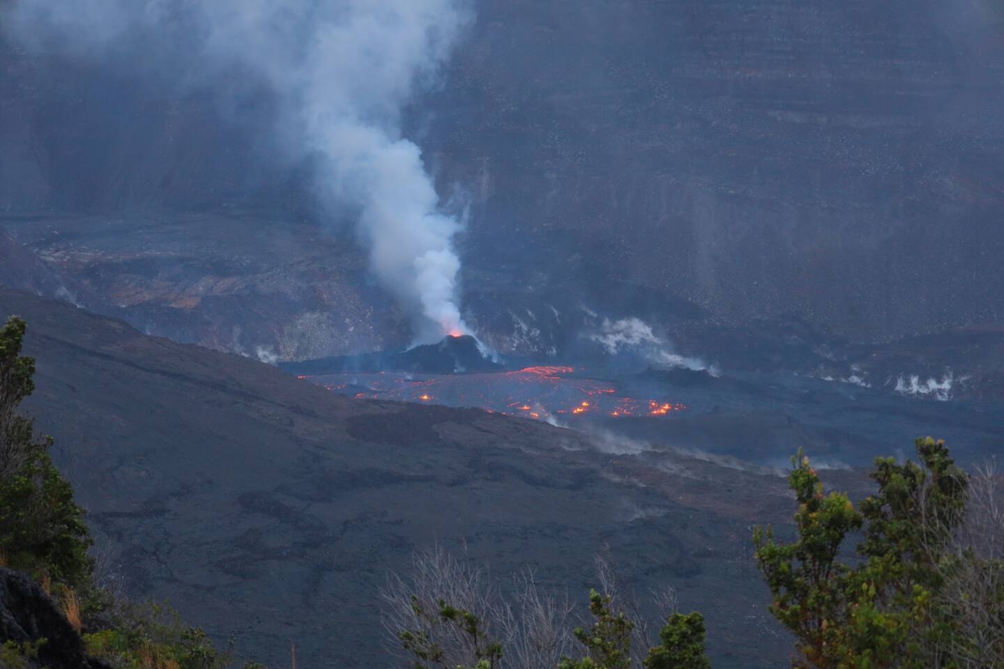 Kilauea volcanic activity at Hawai'i Volcanoes National Park