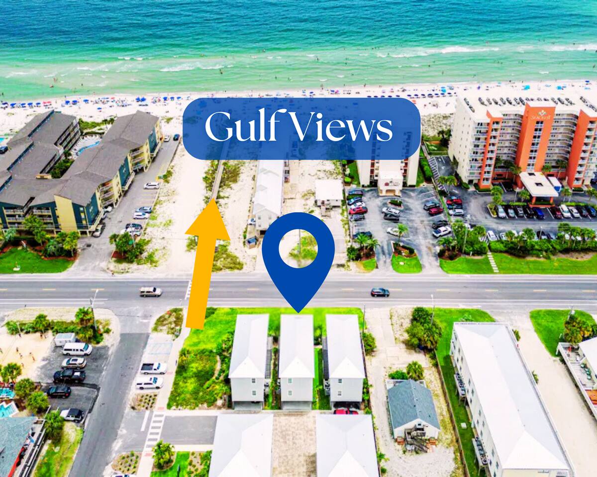 "Beach Bum HQ" | 50 Steps To Beach*Gulf Views*Heated Pool*Hot Tub*4BR*Sleeps 12*Lost Dunes Cottages
