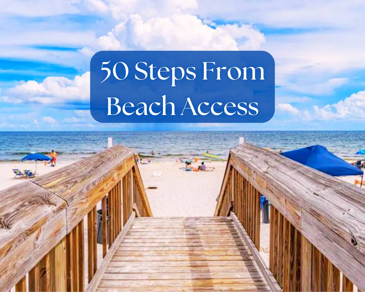 "Beach Bum HQ" | 50 Steps To Beach*Gulf Views*Heated Pool*Hot Tub*4BR*Sleeps 12*Lost Dunes Cottages