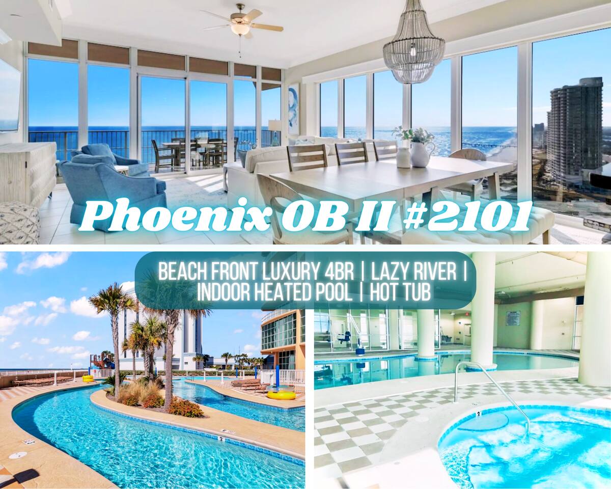 Phoenix Orange Beach II #2101 | Luxury Gulf Front 4BR*Heated Pool*Hot Tub*Lazy River*Gym*Sleeps 16 — Orange Beach — vacation rental