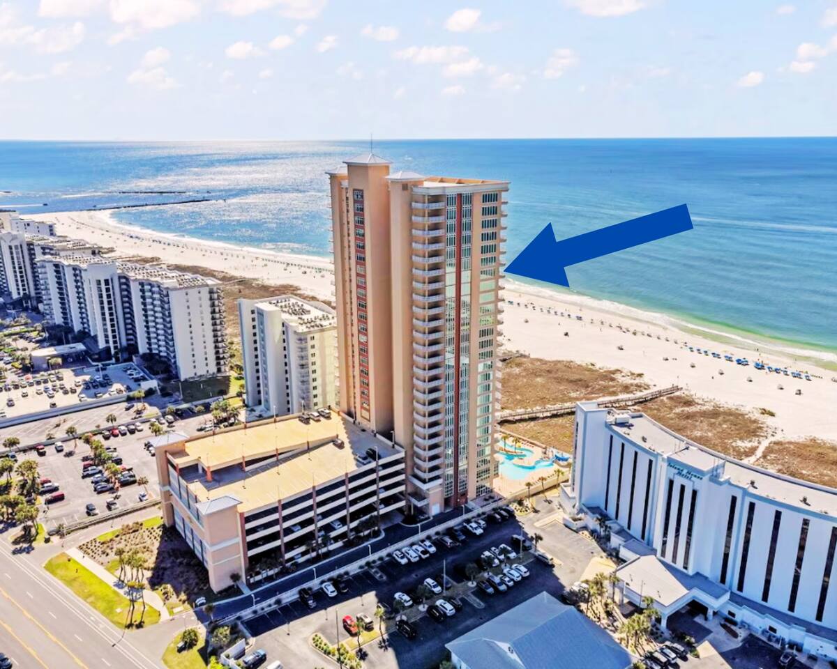 Phoenix Orange Beach II #2101 | Luxury Gulf Front 4BR*Heated Pool*Hot Tub*Lazy River*Gym*Sleeps 16