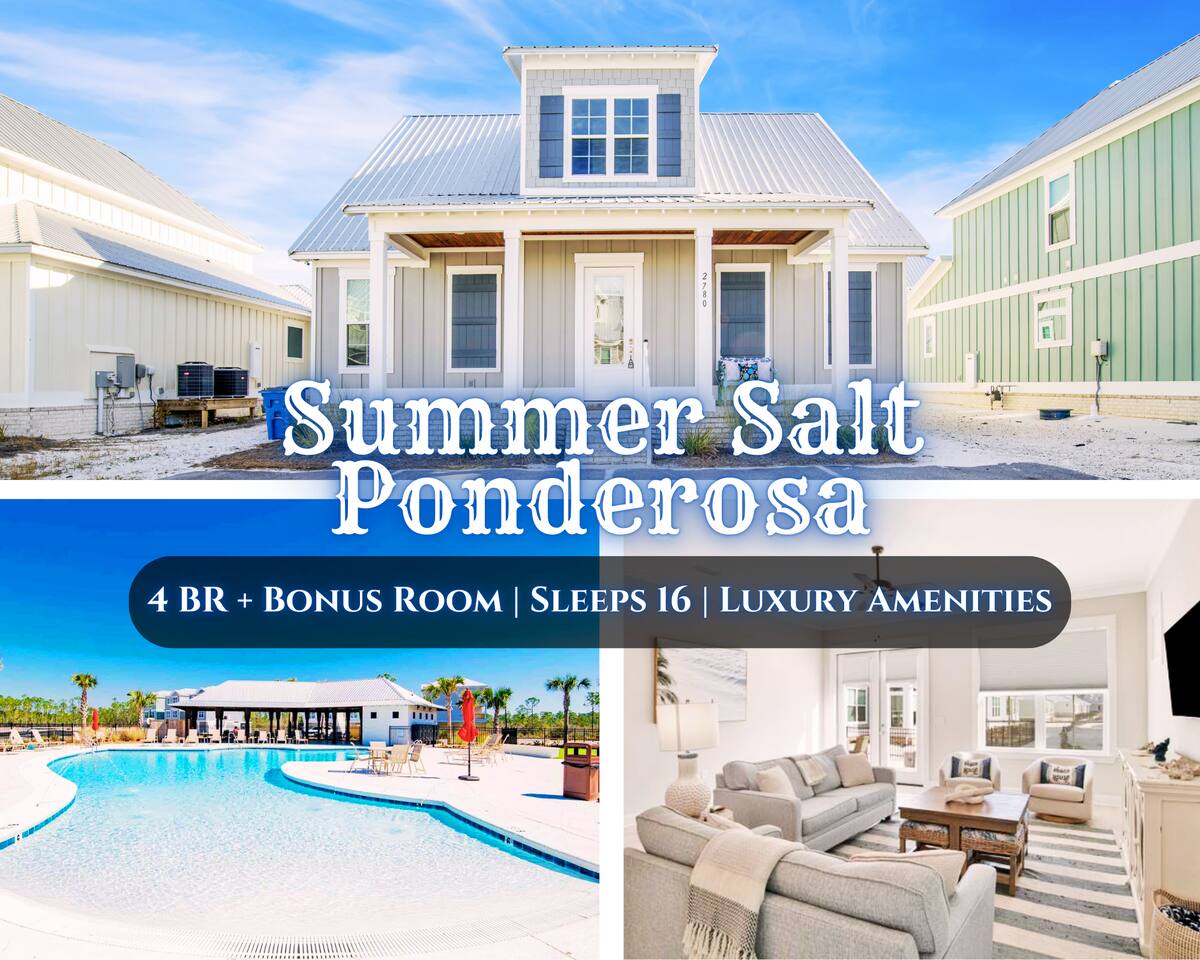 "Ponderosa @ Summer Salt" | Resort Style Pool*Walk To Beach & Restaurants*Lake*Firepit*Putting Green*4BR*Sleeps 16 — Orange Beach — vacation rental