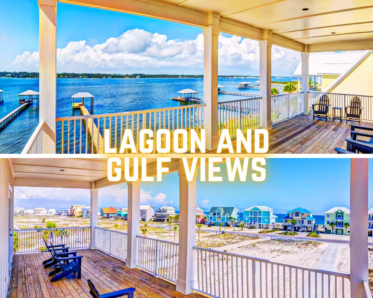 "Believe Inn" | Luxury 6BR Lagoon Front Home With Gulf Views*Heated Private Pool*Private Boat Dock*Sleeps 18