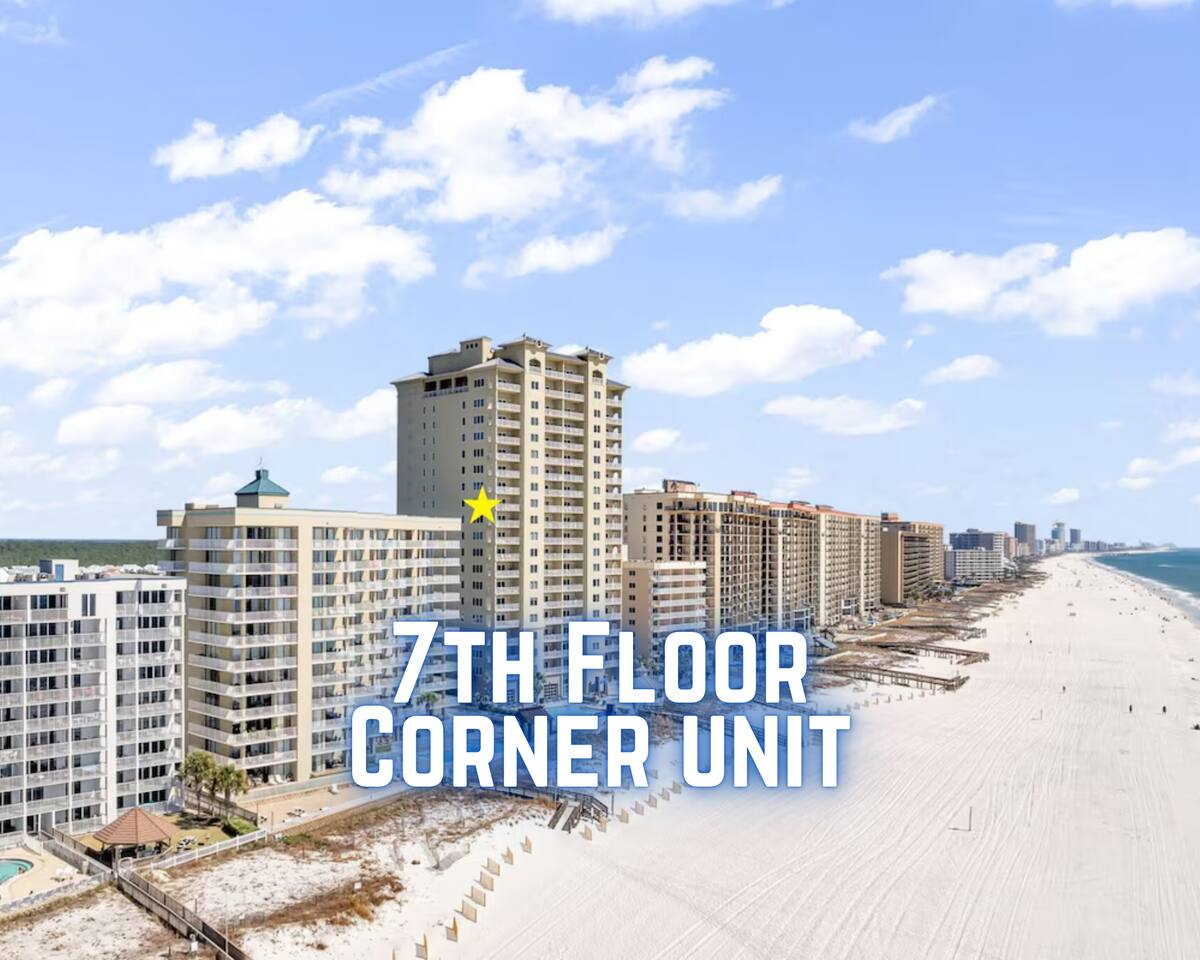 "Escapes! To The Shores #705" | Luxury Gulf Front 4BR*Corner Unit*Stunning Views*Infinity Beach Front Pool*92 Deg Indoor Pool*Hot Tub*Premium Amenities