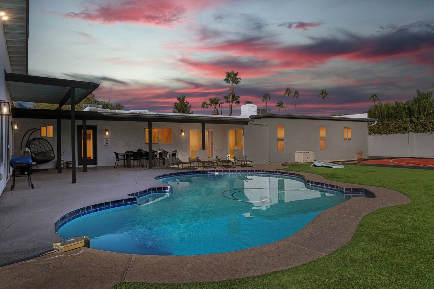 6BR Scottsdale Oasis | Pool, Casita & Sport Court