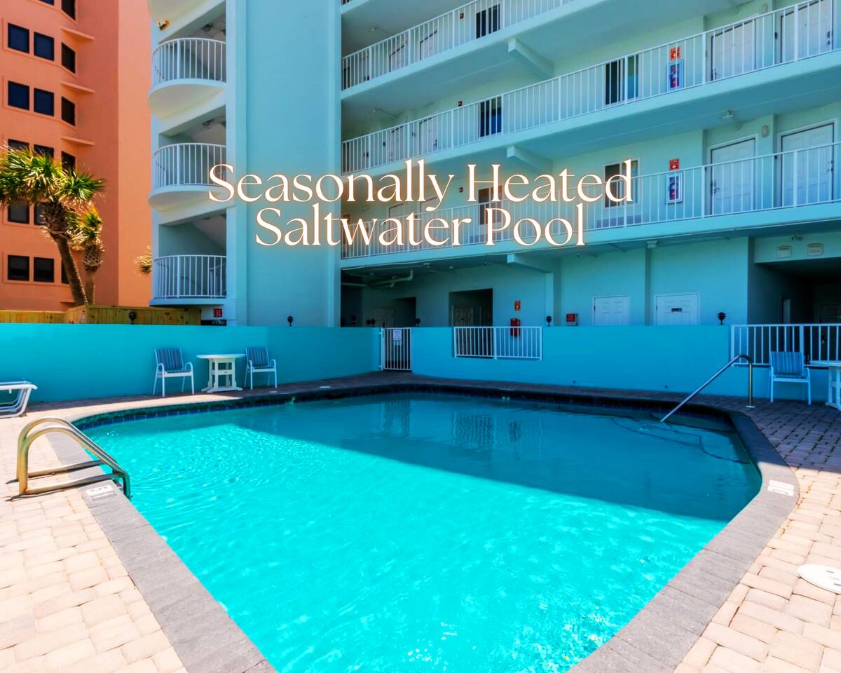 "Emerald Skye #62" | Beach Front*Stunning Gulf Views*Pool*Gym*Pier*1BR + Bunks