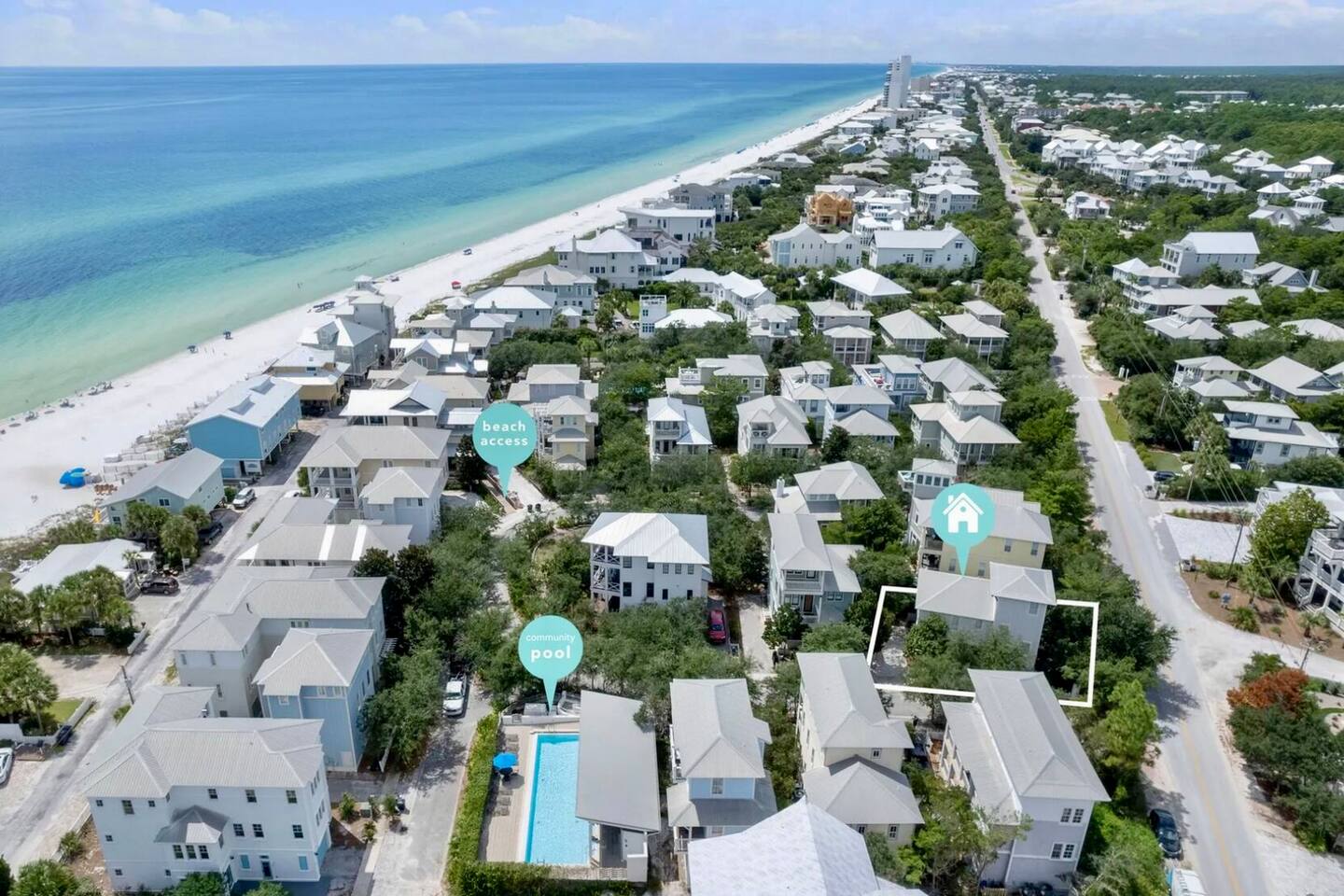 New 4 BR all en-suite Steps to Beach and Comm Pool — Santa Rosa Beach — vacation rental