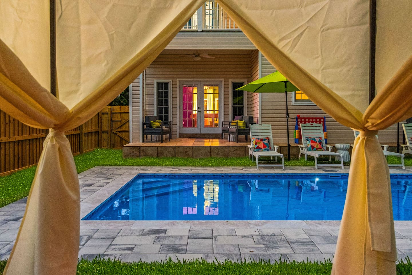 Sleeps21 7BR Beach Estate: Pool, Slide, Golf Sim