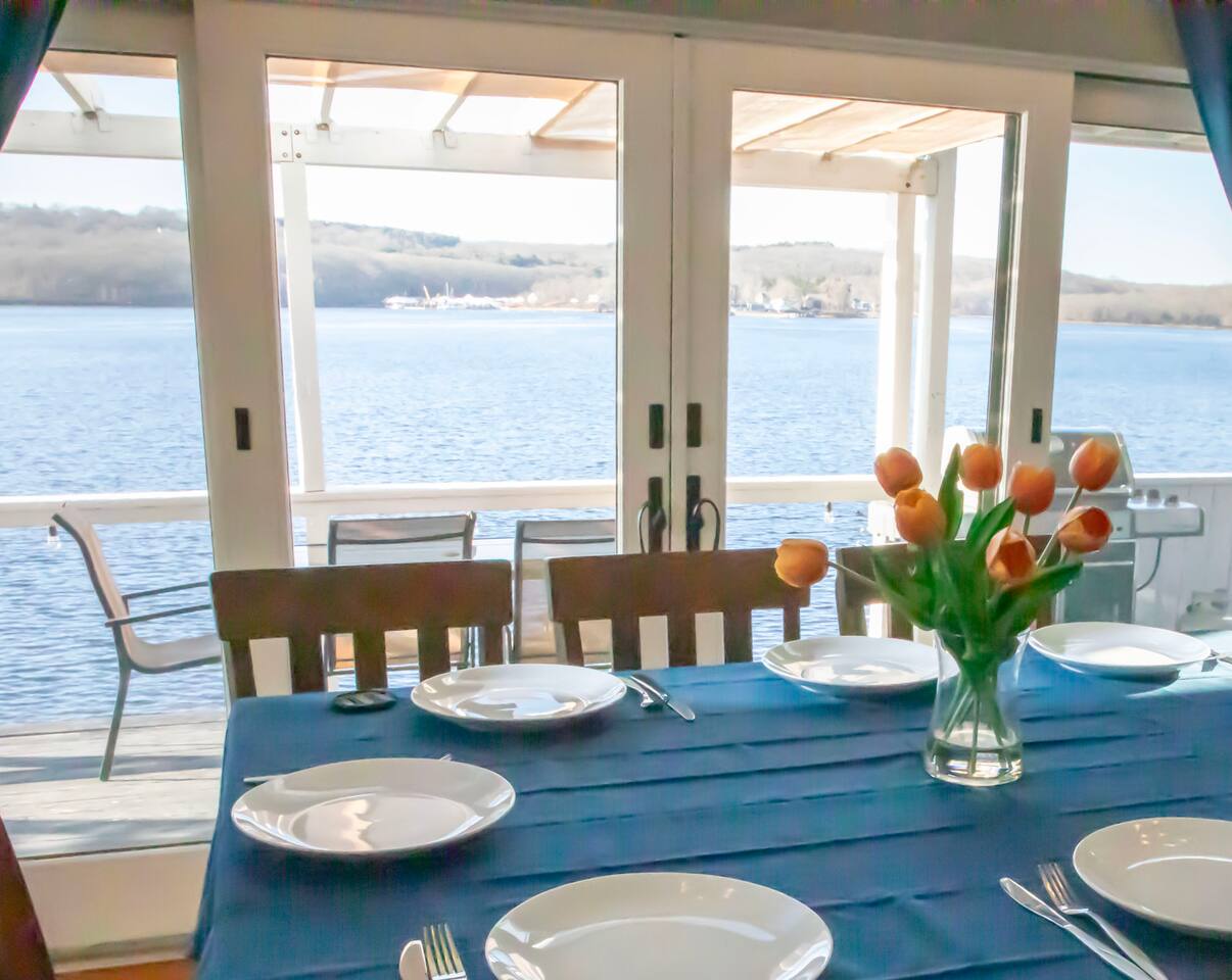 Airy Riverfront Home with a View!