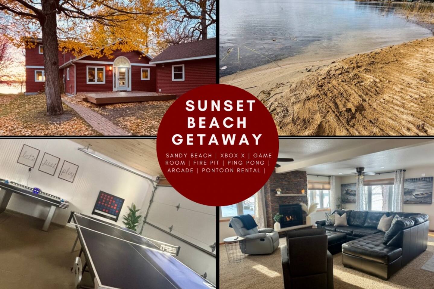 Sunset Beach Getaway|Game Room+XBox+Fire Pit+Fun — Detroit Lakes — vacation rental