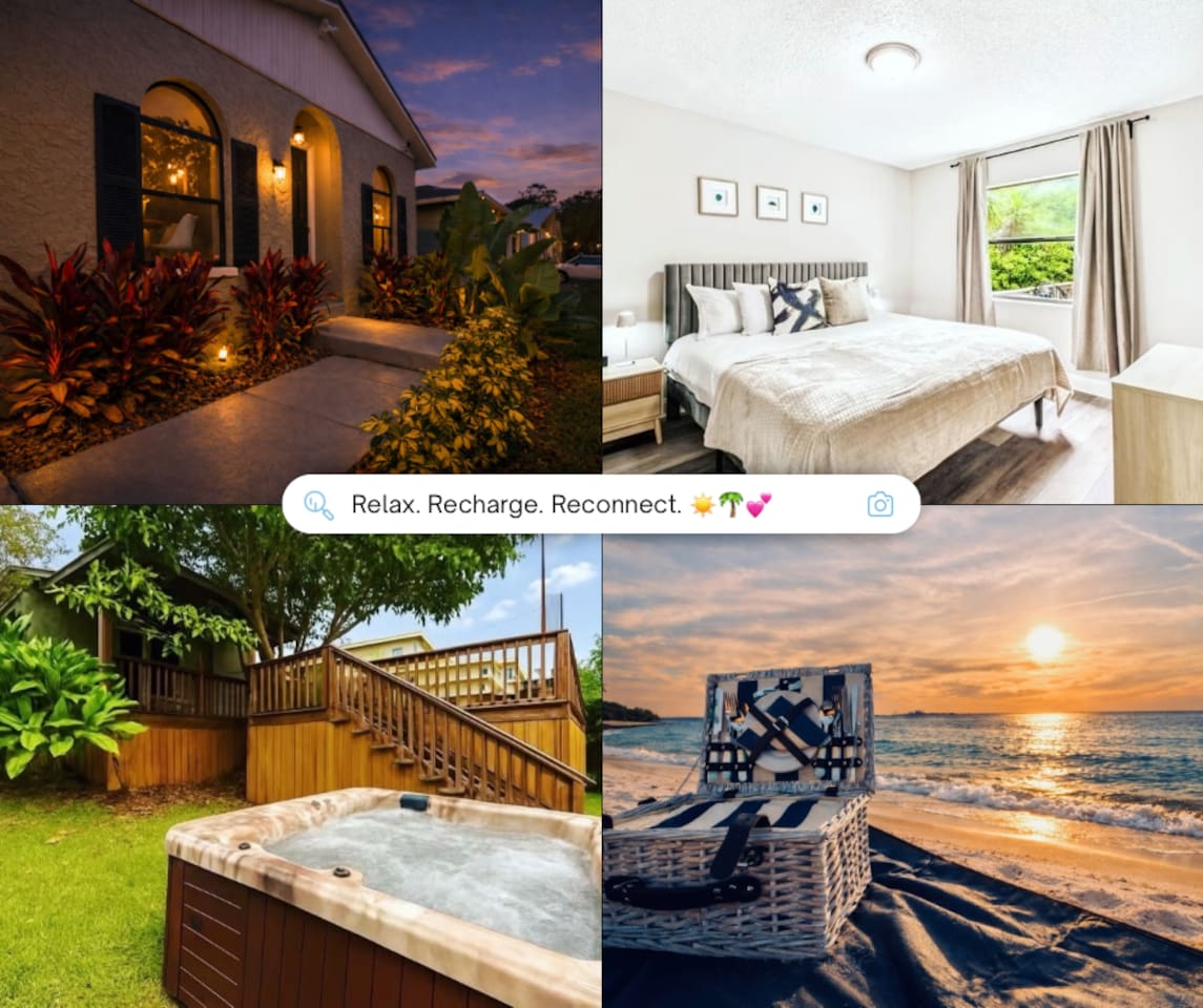 Heart of S Tampa- Hot Tub, Private Backyard, Fire Pit, Grill, 5 min to Beach