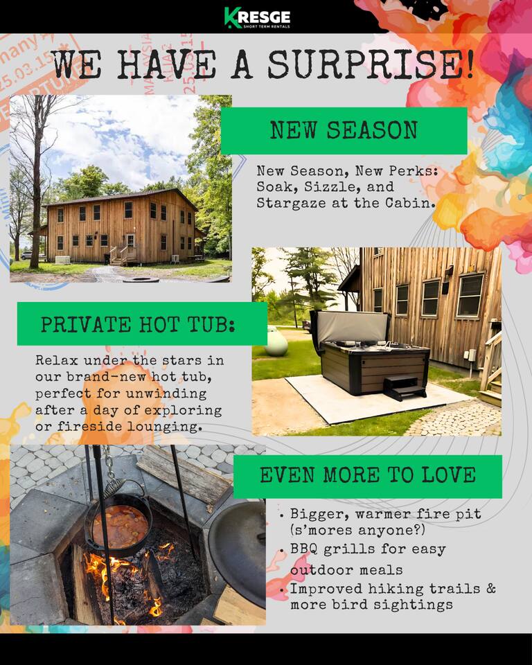 Cabin Glamping Chef's Kitchen New Build