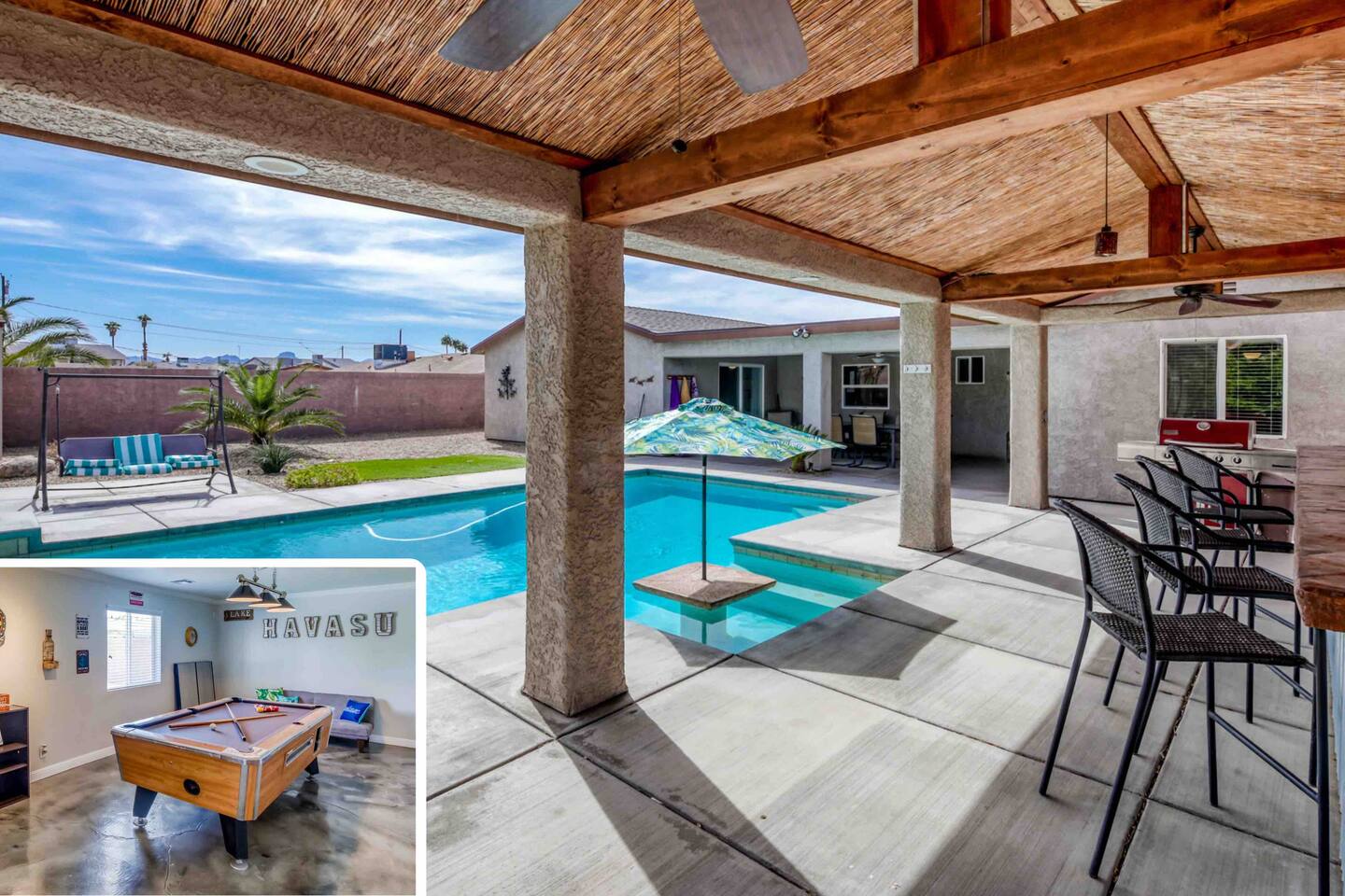Sprawling Pool Home w/ Outdoor Bar and Pool Table — Lake Havasu City, AZ — vacation rental