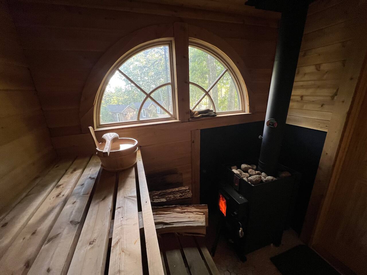 Beautiful Maine Cabin #5 • Wood Fired Cedar Sauna