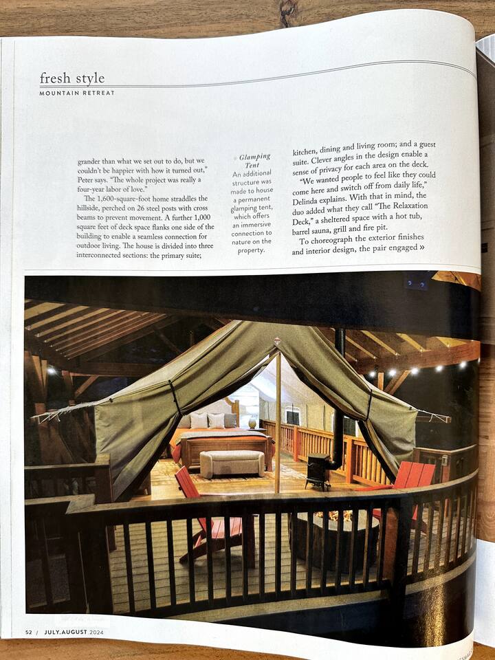 Luxury Treehouse + Glamping Tent - Views for Miles