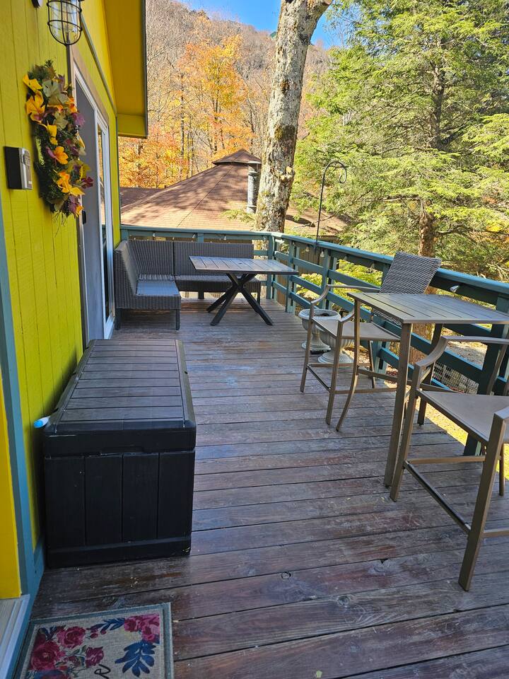Irene's cabin walk to slope! dog fence and Coffee