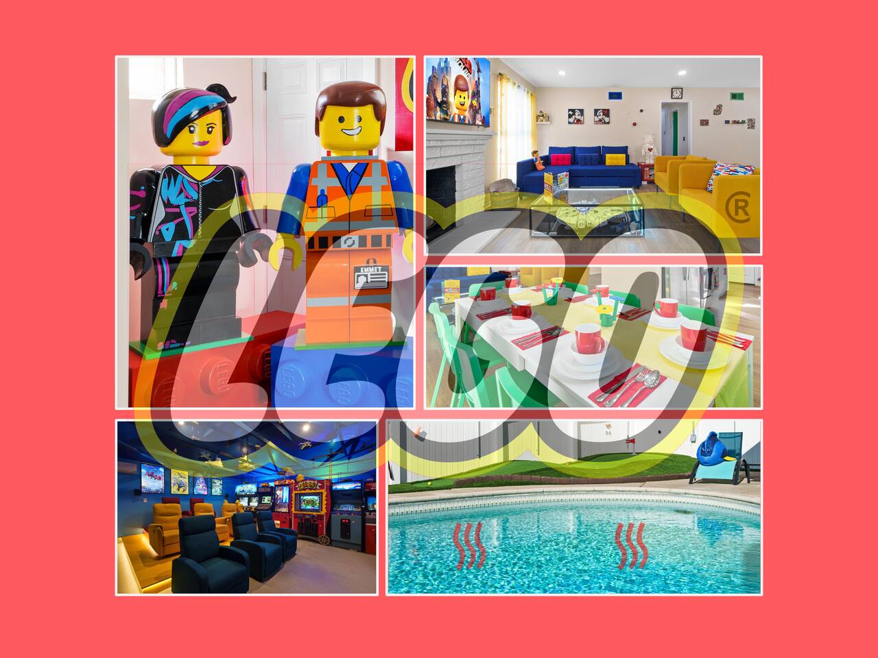 LEGO Dream: Heated Pool, Theater, Arcade, & more! ā Garden Grove ā vacation rental